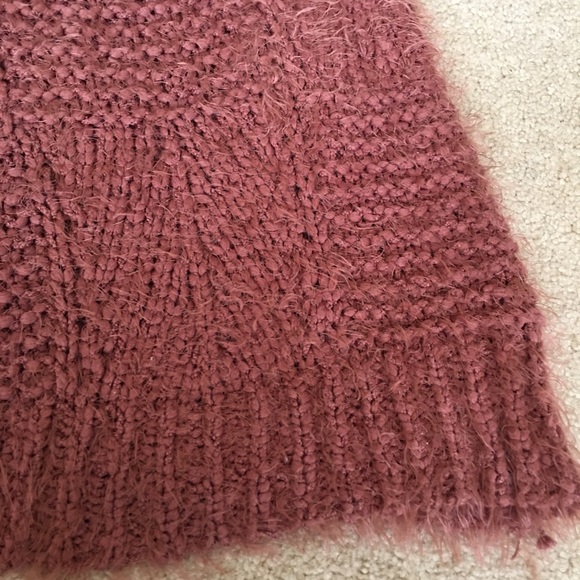 Easel Eyelash Patchwork Knit Rust Sweater-M/L - Picture 3 of 8